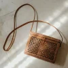 Bags | Thistle Hill Lila Rattan Crossbody Bag