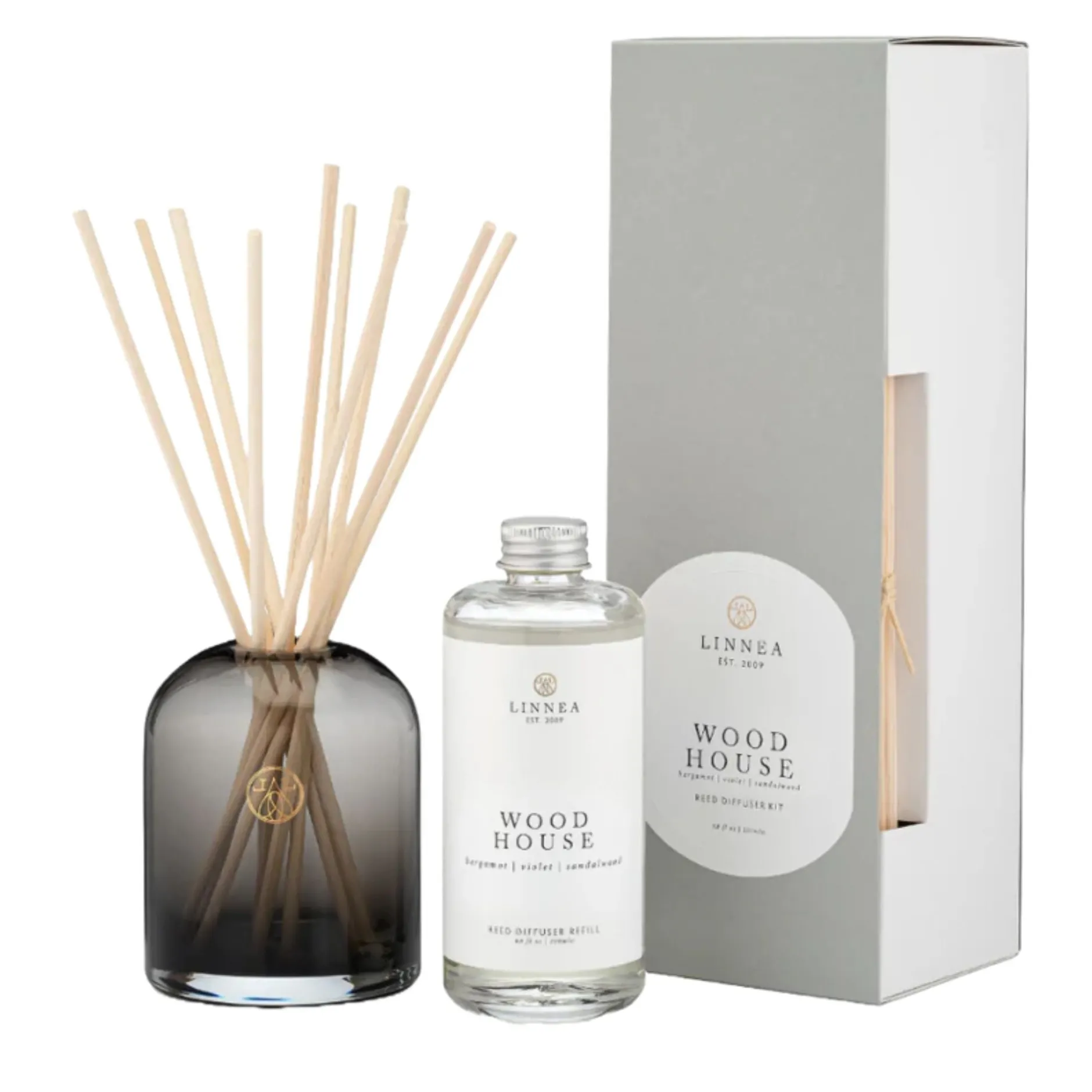 linneas_lights_wood_house_0.webp Candles | Linnea's Lights Linnea's Lights Wood House Reed Diffuser Kit