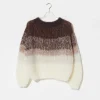 Sweaters | Maiami Mohair Pullover Ombre Brown Creme
