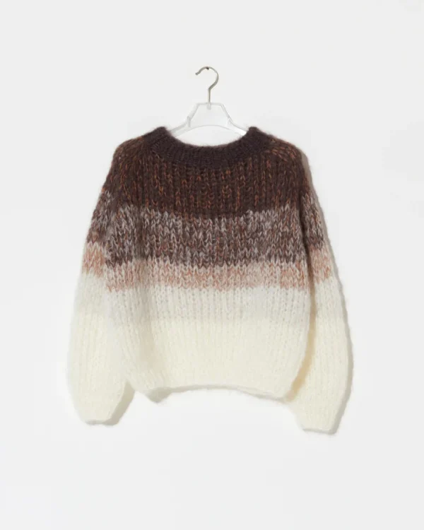 Sweaters | Maiami Mohair Pullover Ombre Brown Creme