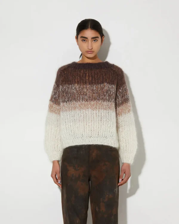 Sweaters | Maiami Mohair Pullover Ombre Brown Creme