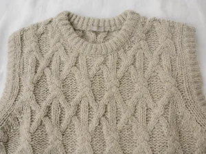Sweaters | Makie Cable Vest Greige