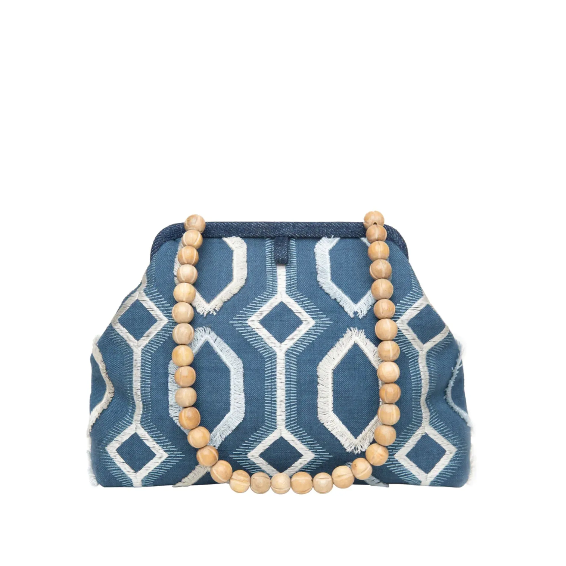 marian_paquette_danielle__0-1.webp Bags | Marian Paquette Danielle Embroidered Navy Blue / Baby Blue