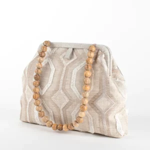 Bags | Marian Paquette Danielle Embroidered Taupe / White