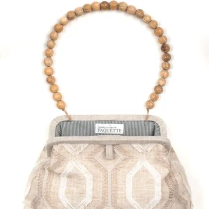 Bags | Marian Paquette Danielle Embroidered Taupe / White