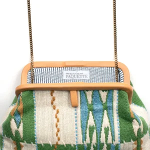 Bags | Marian Paquette Liette Green and Natural with Baby Blue