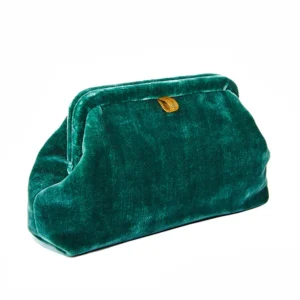 Bags | Marian Paquette Liette Velvet Clutch Forest Green