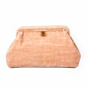 Bags | Marian Paquette Liette Velvet Clutch Pale Pink