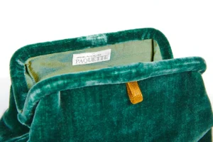 Bags | Marian Paquette Liette Velvet Clutch Forest Green