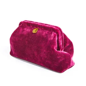 Bags | Marian Paquette Liette Velvet Clutch Magenta