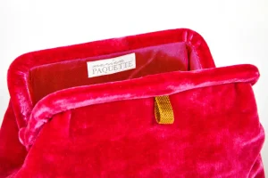 Bags | Marian Paquette Liette Velvet Clutch Hot Pink