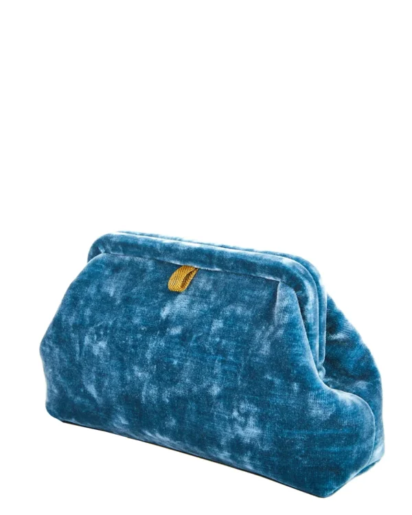 Bags | Marian Paquette Liette Velvet Clutch Teal