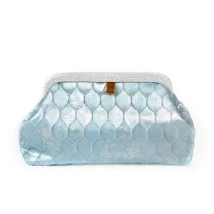 Bags | Marian Paquette Liette Woven Clutch Silver