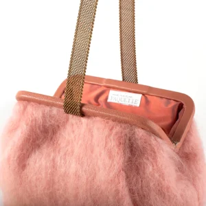 Bags | Marian Paquette Susan Mohair Clutch with Vintage Chain Blush