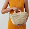 Bags | Thistle Hill Mini French Market Tote Basket Bag