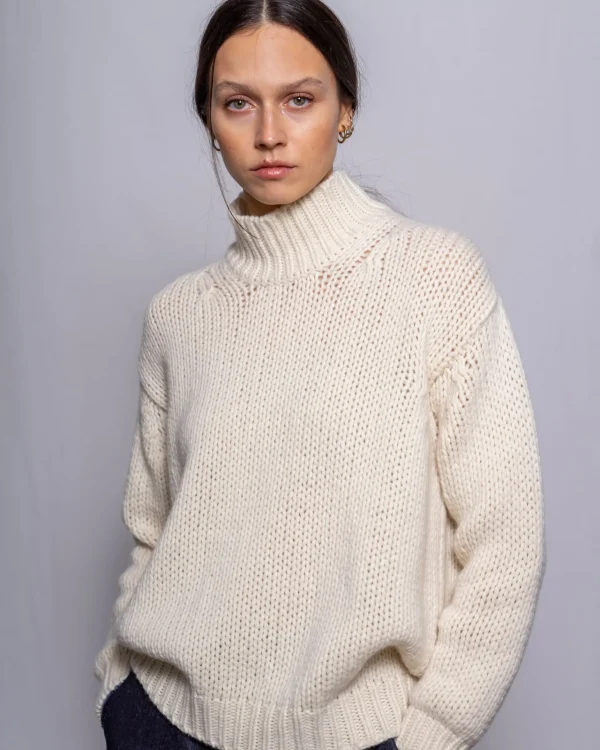 Sweaters | MJ Watson High Neck Pullover Natural