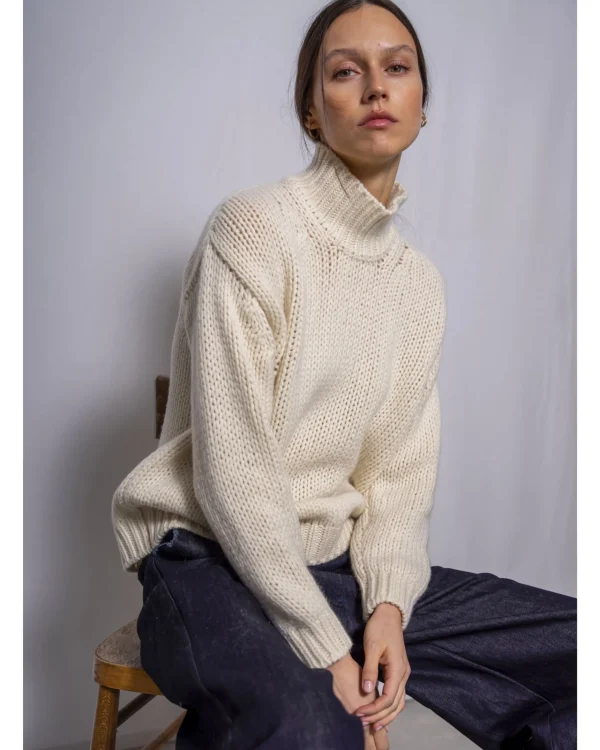 Sweaters | MJ Watson High Neck Pullover Natural
