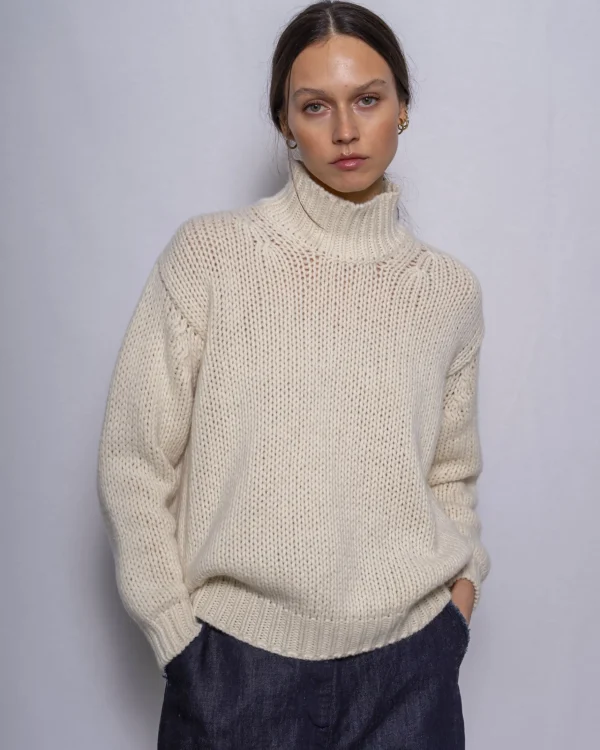 Sweaters | MJ Watson High Neck Pullover Natural