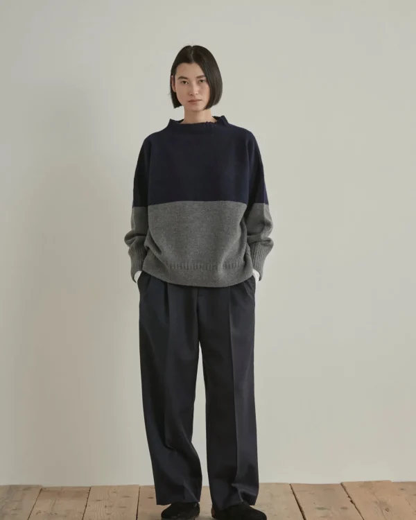 Sweaters | Nicholson u0026 Nicholson Nicholson & Nicholson Heriot Knitted Sweater Navy Grey