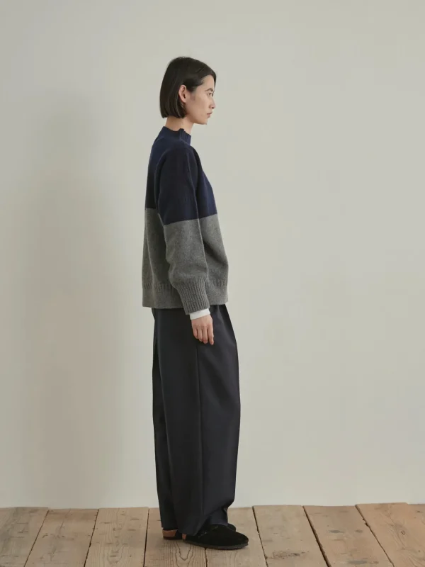 Sweaters | Nicholson u0026 Nicholson Nicholson & Nicholson Heriot Knitted Sweater Navy Grey