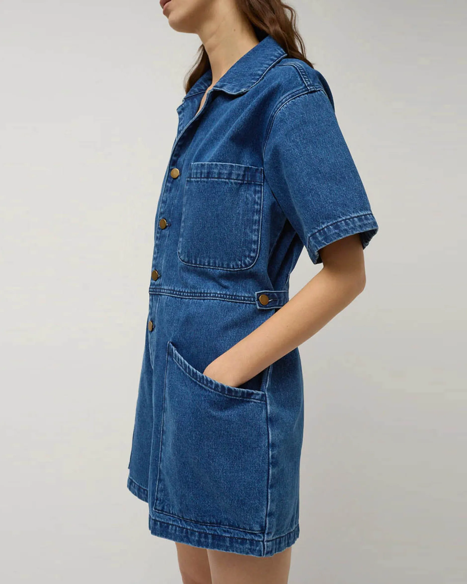 no__bree_jumpsuit_medium__0.webp Skirts | No. 6 Bree Jumpsuit Medium Blue Wash Denium