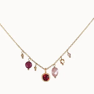 Jewelry | 5 Octobre Loop Tourmaline Rose Necklace