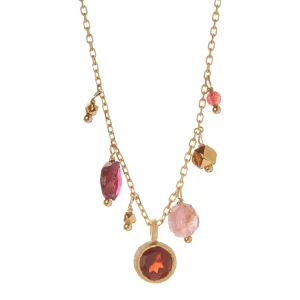 Jewelry | 5 Octobre Loop Tourmaline Rose Necklace