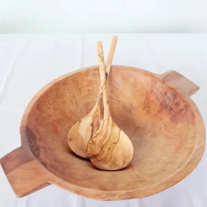 Home Decor | Pillows | Natural Olive Wood Olive Wood Salad Server Set
