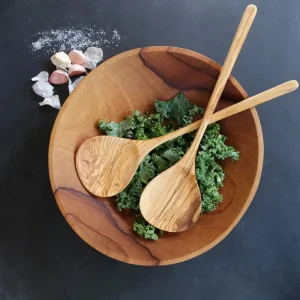 Home Decor | Pillows | Natural Olive Wood Olive Wood Salad Server Set