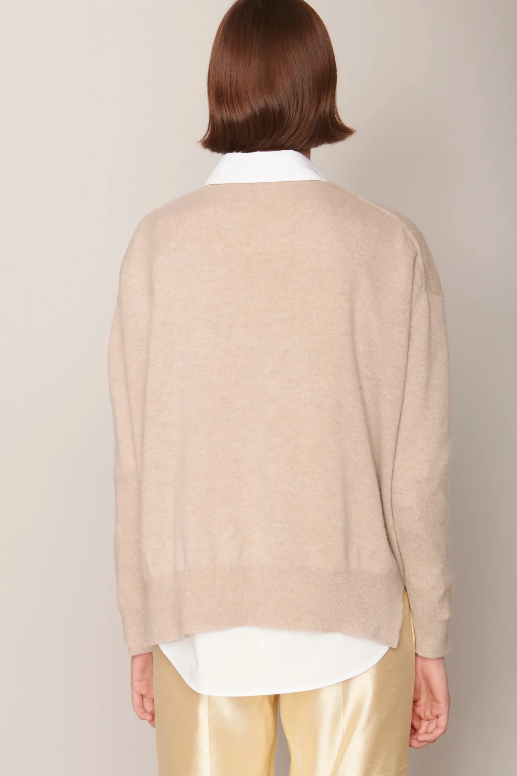 organic_by_john_patrick_a_2-1.webp Sweaters | Organic by John Patrick Ada V Neck 100% Undyed Cashmere Birch