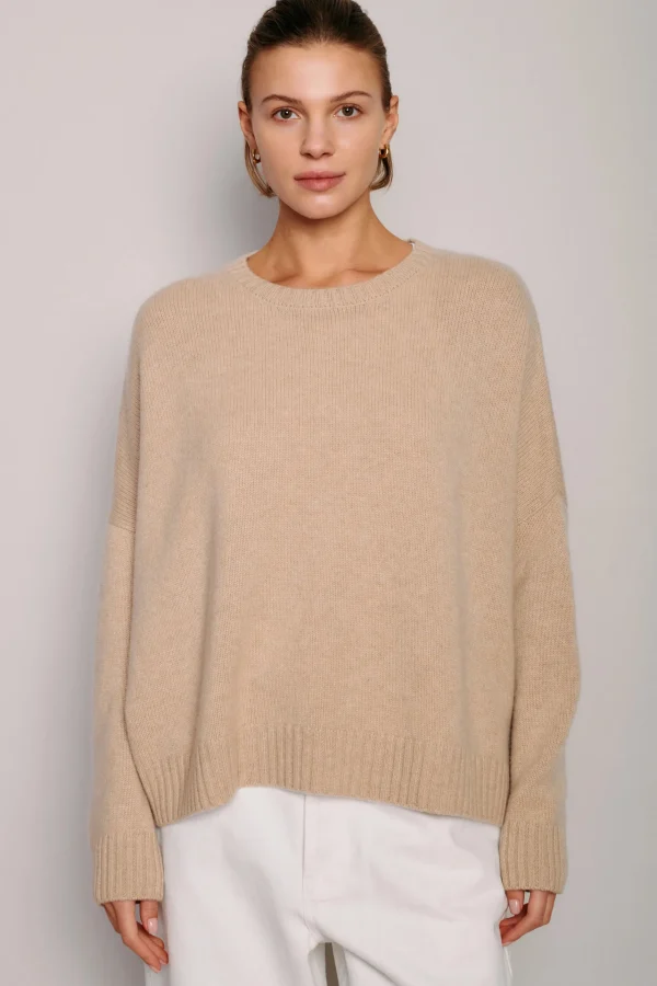 Sweaters | Organic by John Patrick Cashmere Wide Pullover Almond