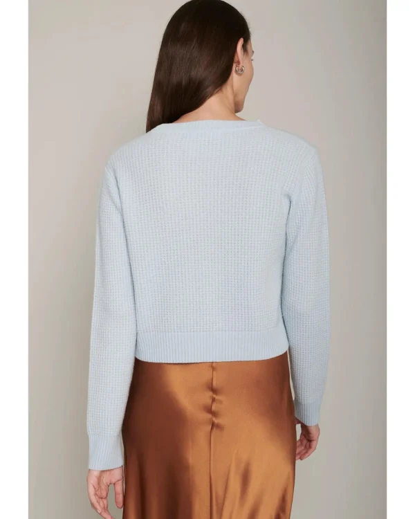 Sweaters | Organic by John Patrick Cora Cashmere Thermal Pullover Aqua