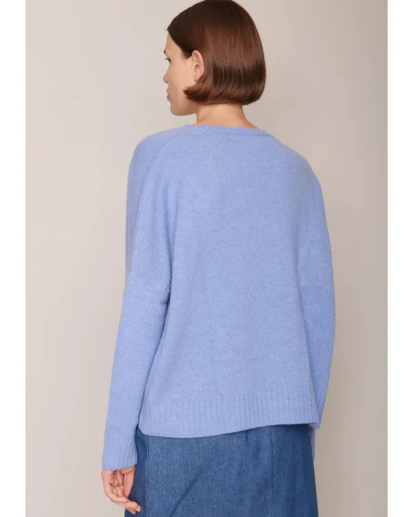 Sweaters | Organic by John Patrick Cashmere Wide Pullover Cornflower