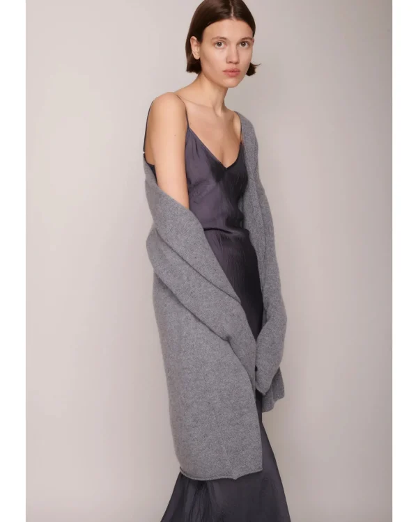 Sweaters | Organic by John Patrick Sadie Open Cardigan Grey Melange Cashmere