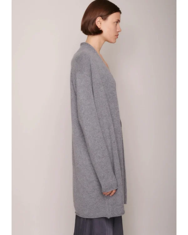 Sweaters | Organic by John Patrick Sadie Open Cardigan Grey Melange Cashmere