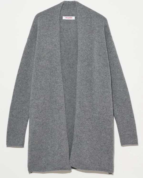 Sweaters | Organic by John Patrick Sadie Open Cardigan Grey Melange Cashmere