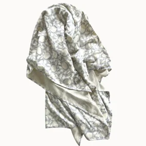 Linens | Thistle Hill Organic Cotton Beach Towel Blue Floral