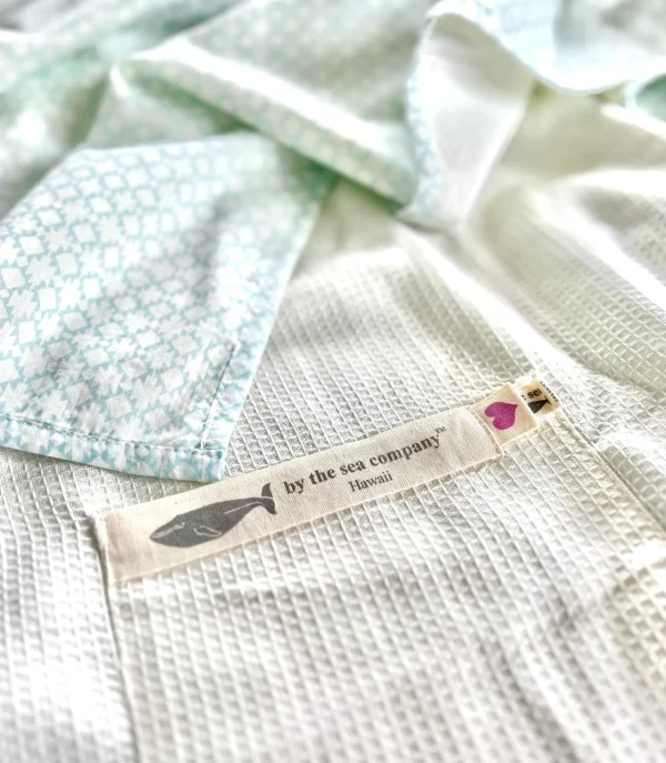 Linens | Thistle Hill Organic Cotton Beach Towel Aqua Diamond