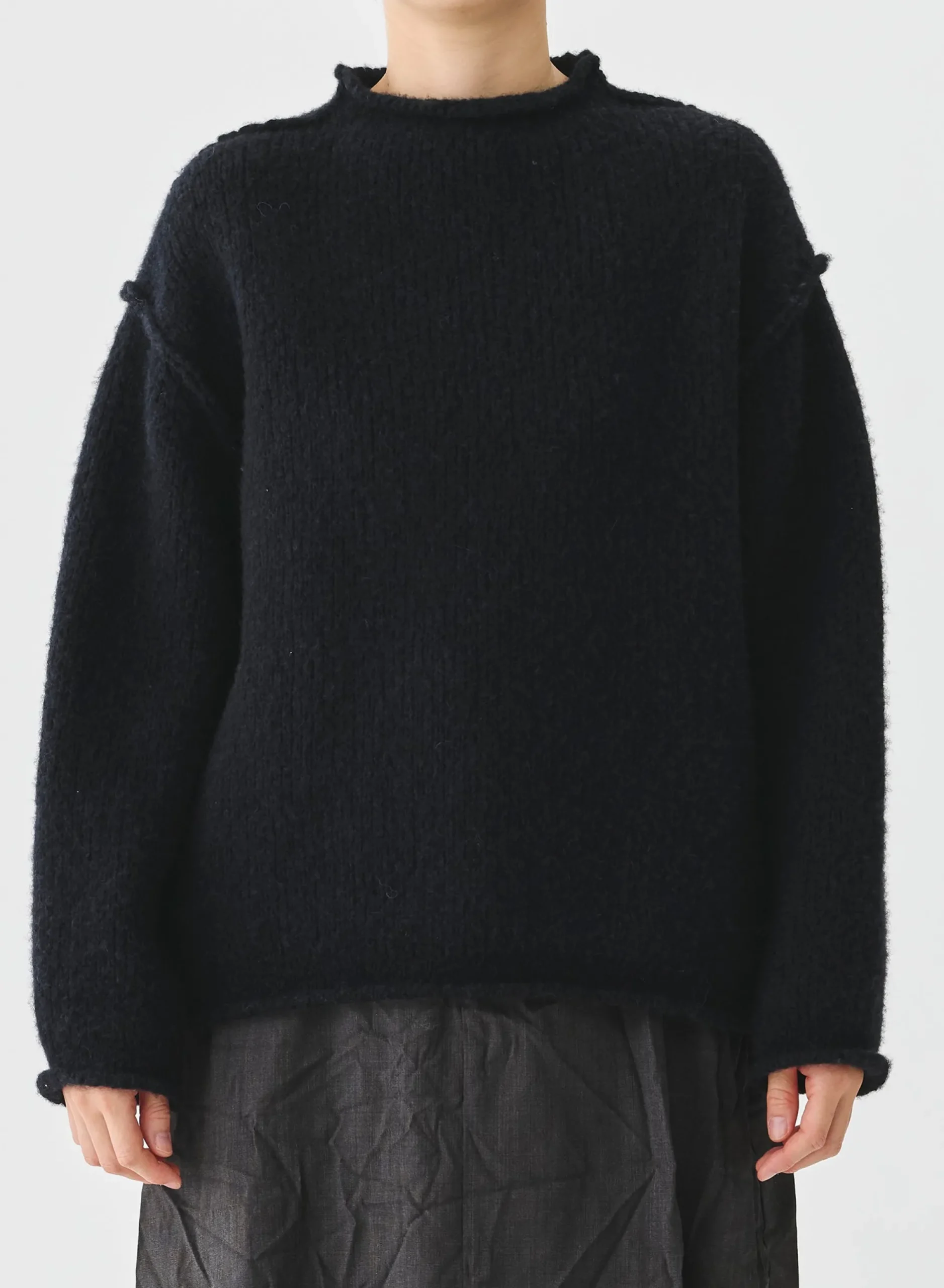 pas_de_calais_baby_alpaca_1.webp Sweaters | Pas De Calais Baby Alpaca Knit Pullover Black