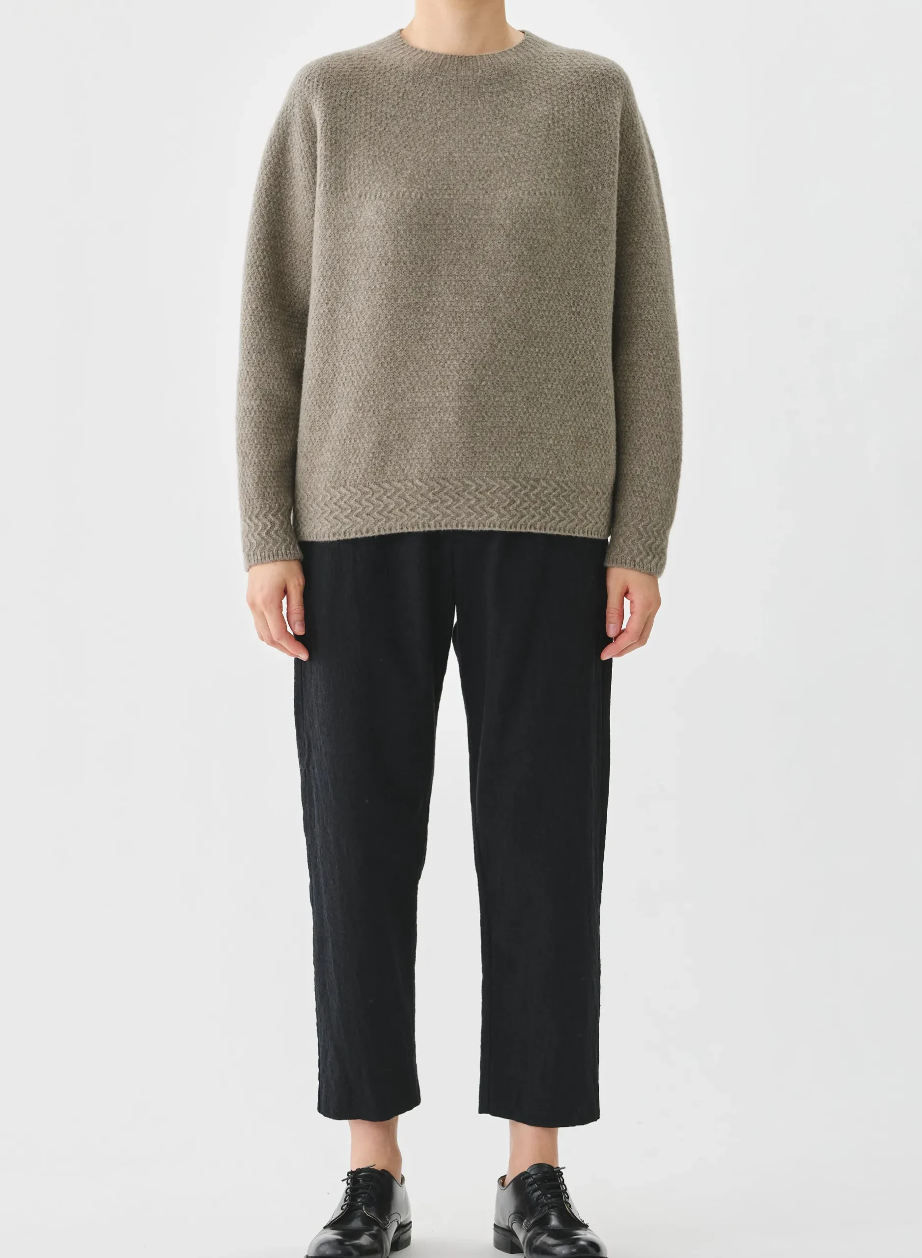 pas_de_calais_cashmere_cr_1.webp Sweaters | Pas De Calais Cashmere Crew Neck Knit Pullover Greige