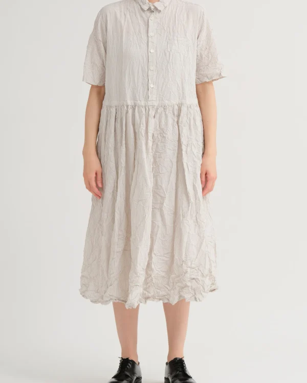Dresses | Pas De Calais CL Stripe Short Sleeve Dress Natural
