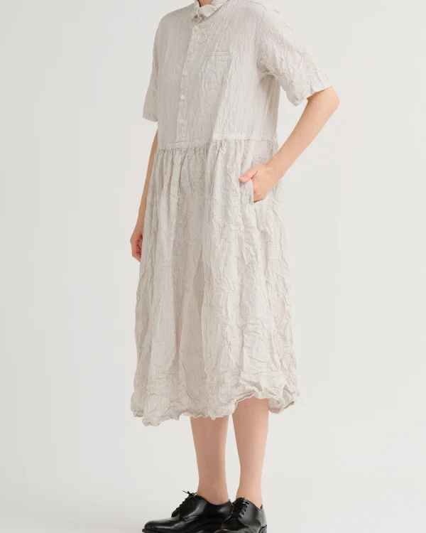 Dresses | Pas De Calais CL Stripe Short Sleeve Dress Natural