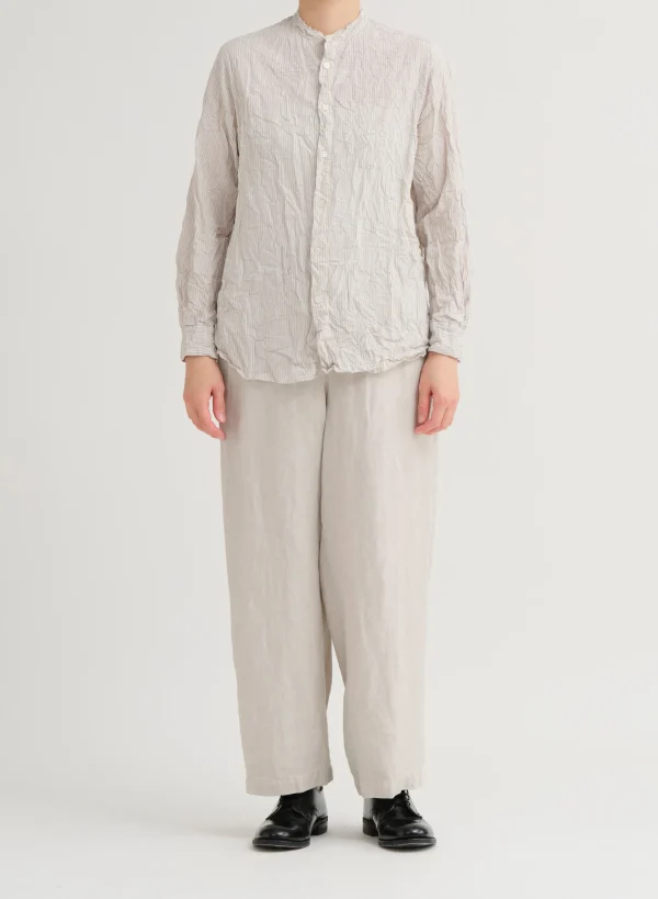 Shirts + Tops | Pas De Calais C/L Stripe Stand Collar Shirt Natural