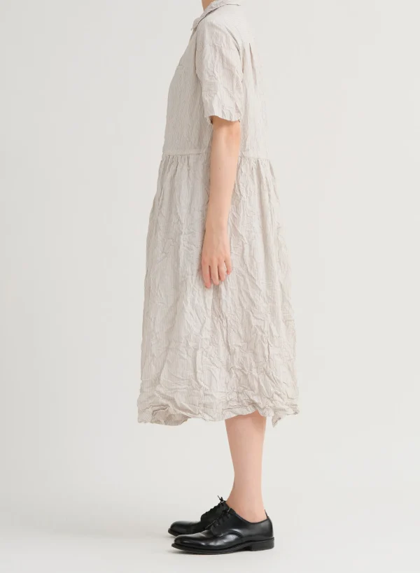 Dresses | Pas De Calais CL Stripe Short Sleeve Dress Natural