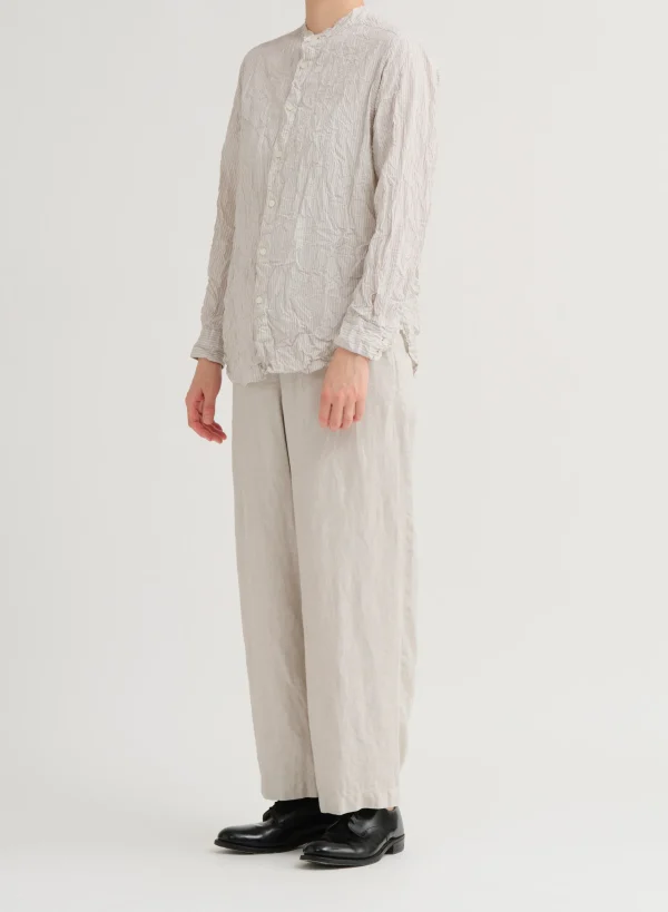 Shirts + Tops | Pas De Calais C/L Stripe Stand Collar Shirt Natural