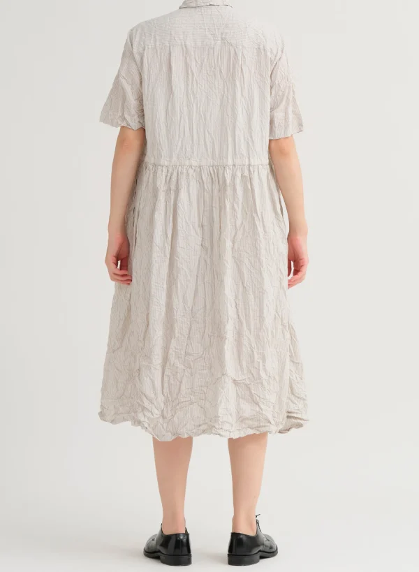 Dresses | Pas De Calais CL Stripe Short Sleeve Dress Natural