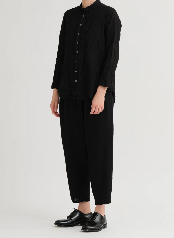 Shirts + Tops | Pas De Calais Cotton Lawn Random Pintuck Blouse Black