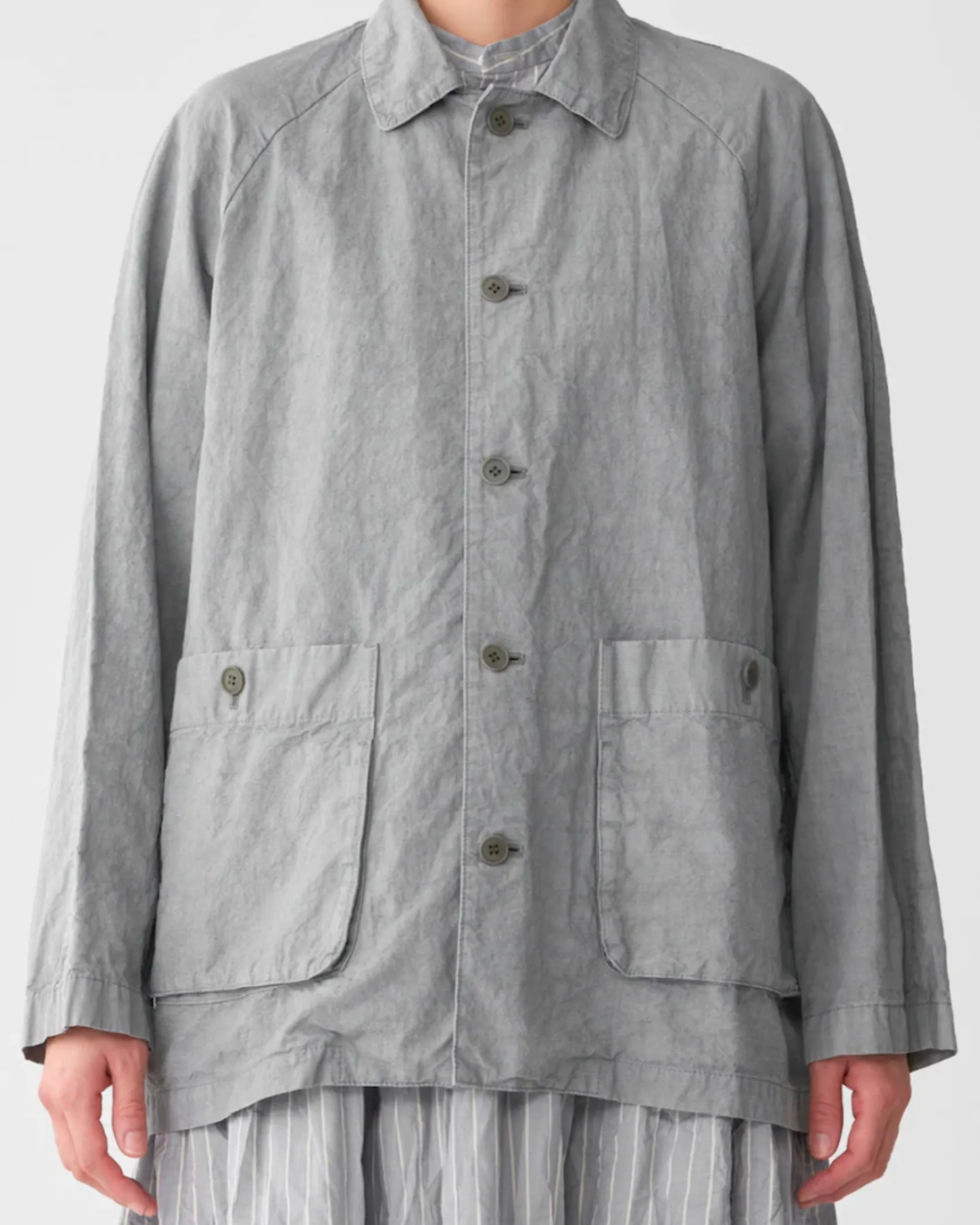 pas_de_calais_cotton_line_0.webp Outerwear | Pas De Calais Cotton Linen Raglan Sleeve Jacket
