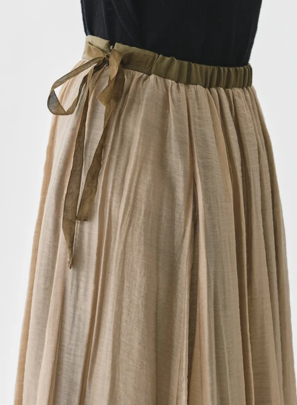 Skirts | Pas De Calais Crinkle Long Skirt Beige