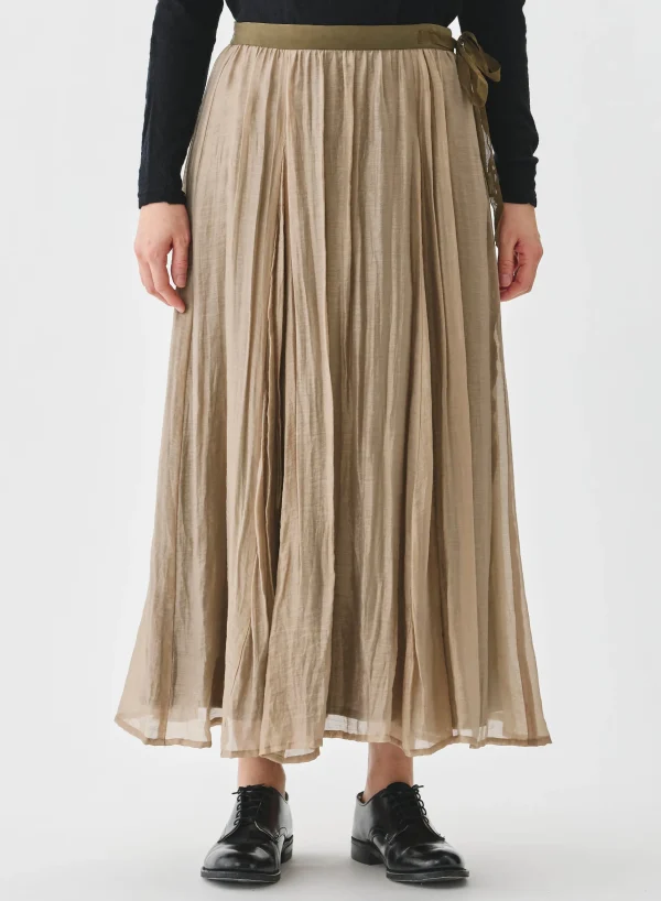 Skirts | Pas De Calais Crinkle Long Skirt Beige